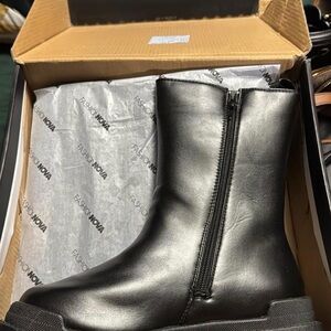 Fashion Nova Sleek Black Combat Boots